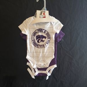3 pack, K-State onesies
